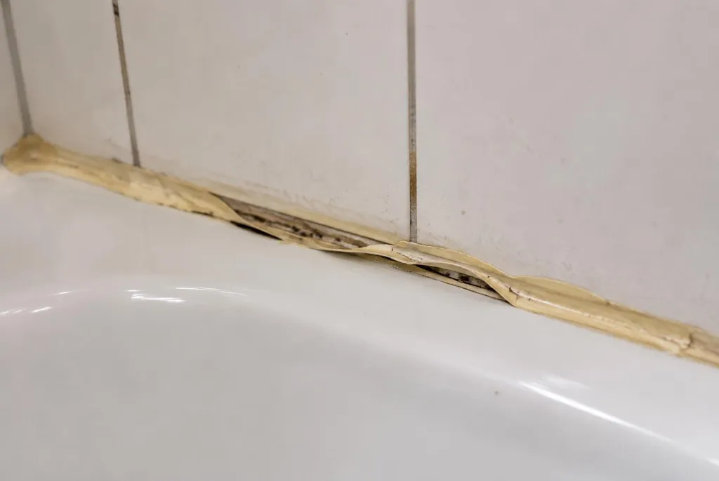 Kitbedrijf Tiel – loslatende kit naast het bad